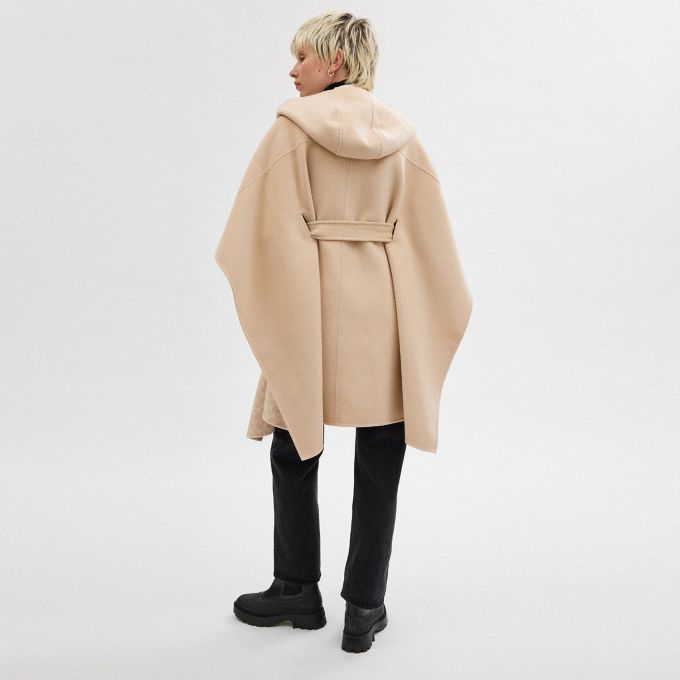 Double face cape outlet coat