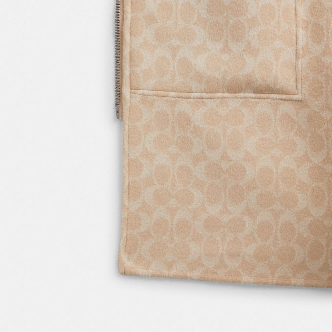 double face wool cape coach