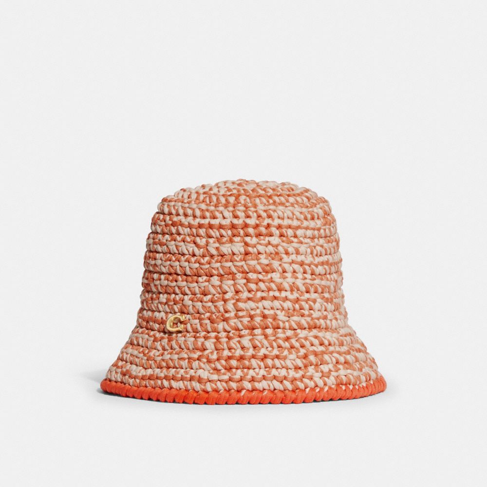 COACH CK052 Crochet Bucket Hat Warm