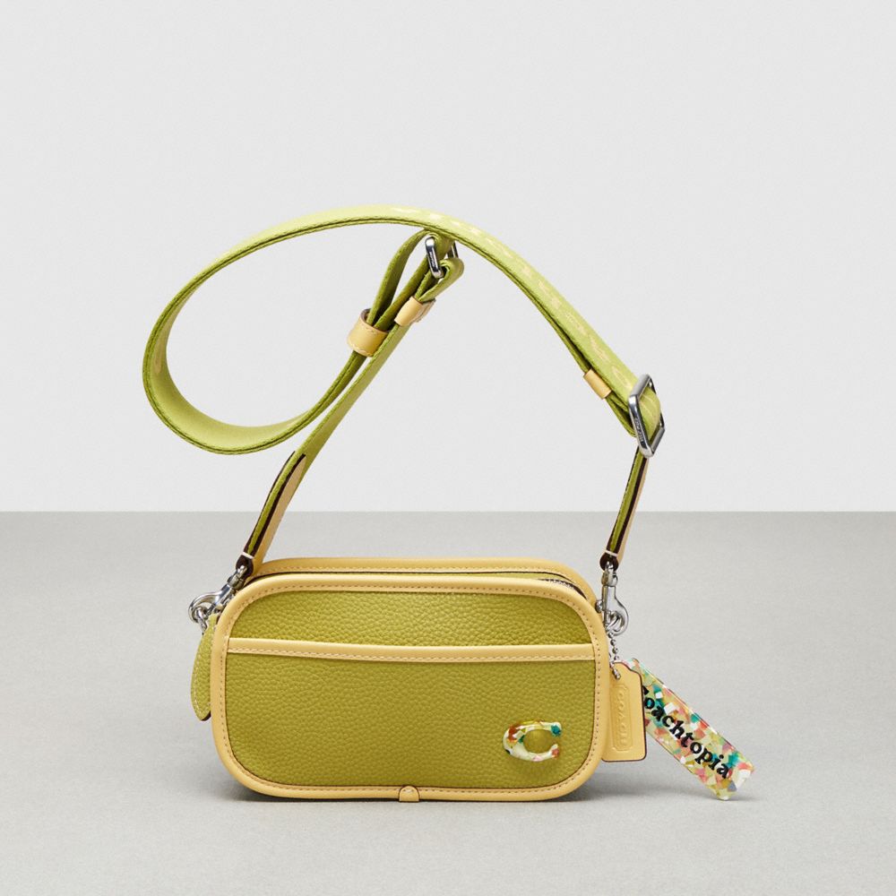 COACH CK114 Crossbody Belt Bag In Coachtopia Leather Lime Green/Sunflower