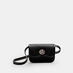 Wavy Wallet With Crossbody Strap In Coachtopia Leather - CK122 - Black