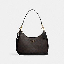 COACH CK161 Teri Hobo In Signature Canvas GOLD/BROWN BLACK