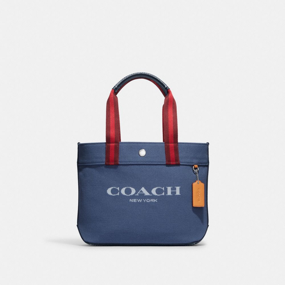 COACH CK168 Small Tote Silver/Denim Multi