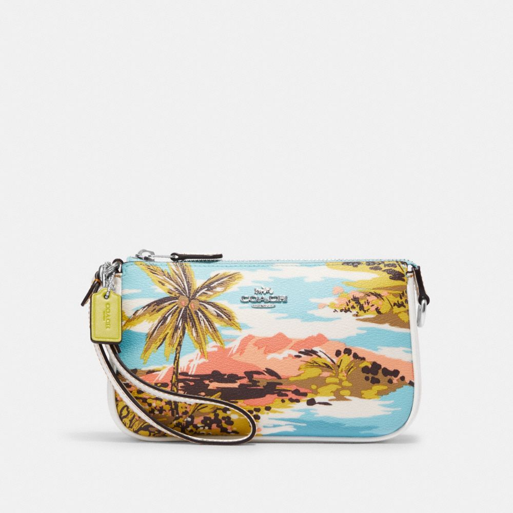 COACH CK382 Nolita 19 With Hawaiian Print SILVER/CHALK MULTI