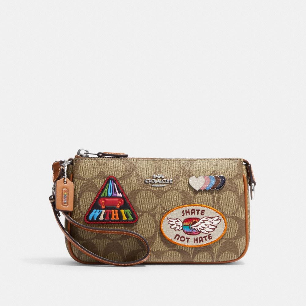 Nolita 19 In Signature Canvas With Patches - CK383 - Silver/Khaki Multi