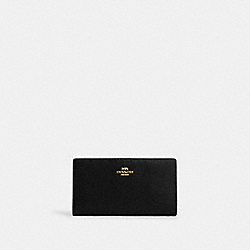 COACH CK444 Slim Zip Wallet GOLD/BLACK