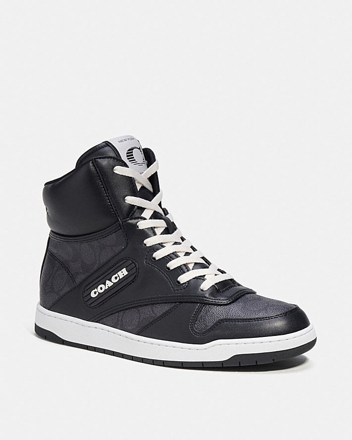 C202 HIGH TOP SNEAKER IN SIGNATURE CANVAS