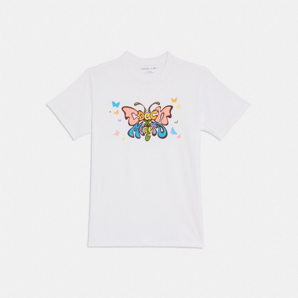 CK531 - Coach X Lil Nas Butterfly T Shirt White