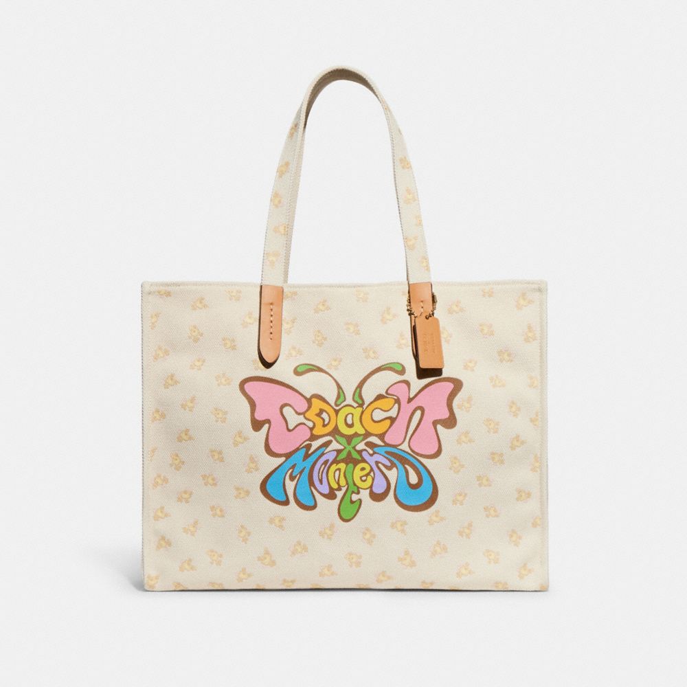 CK534 - Coach X Lil Nas Butterfly Canvas Tote Bag Multi
