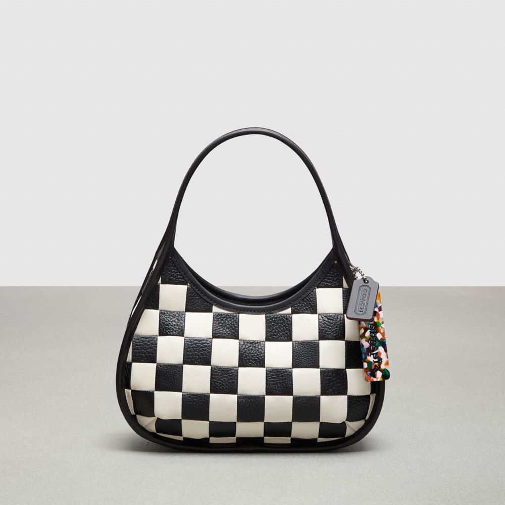 COACH CK535 Ergo Bag In Checkerboard Patchwork Upcrafted Leather BLACK/CHALK