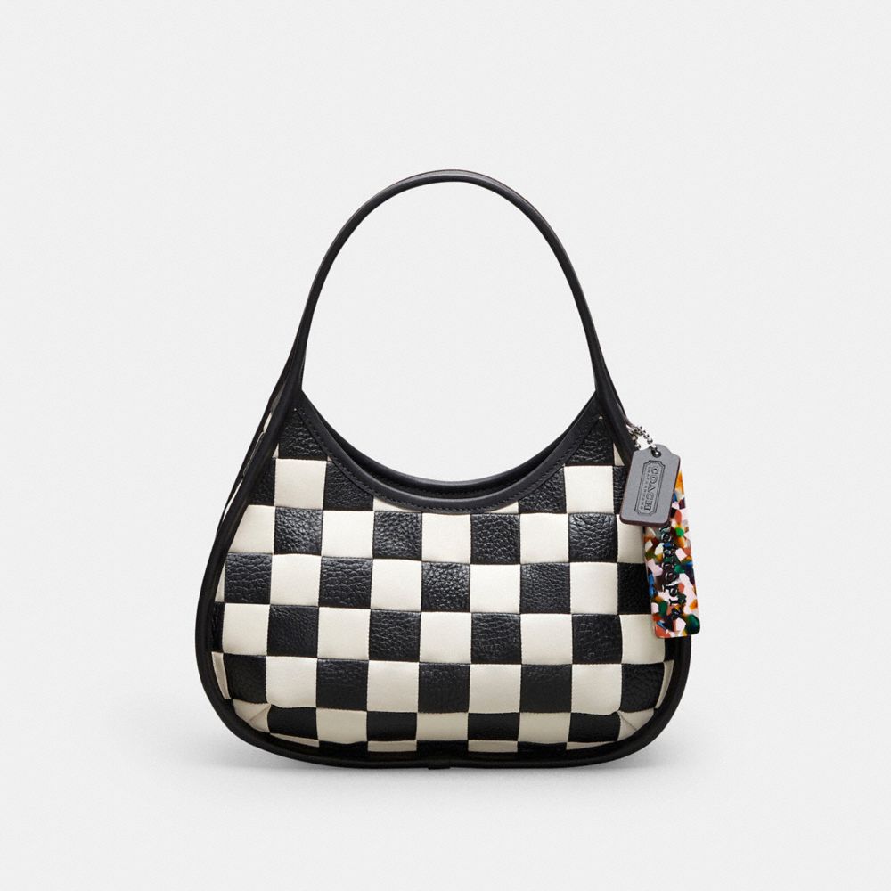 COACH CK535 Ergo Bag In Checkerboard Patchwork Upcrafted Leather Black/Chalk