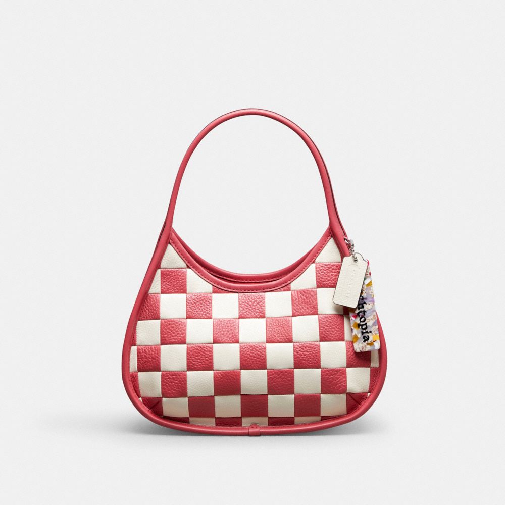 COACH CK535 Ergo Bag In Checkerboard Patchwork Upcrafted Leather Pink/Chalk