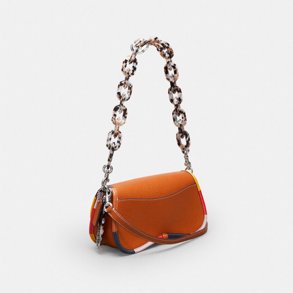 Wavy Dinky Bag In Coachtopia Leather With Colorful Binding