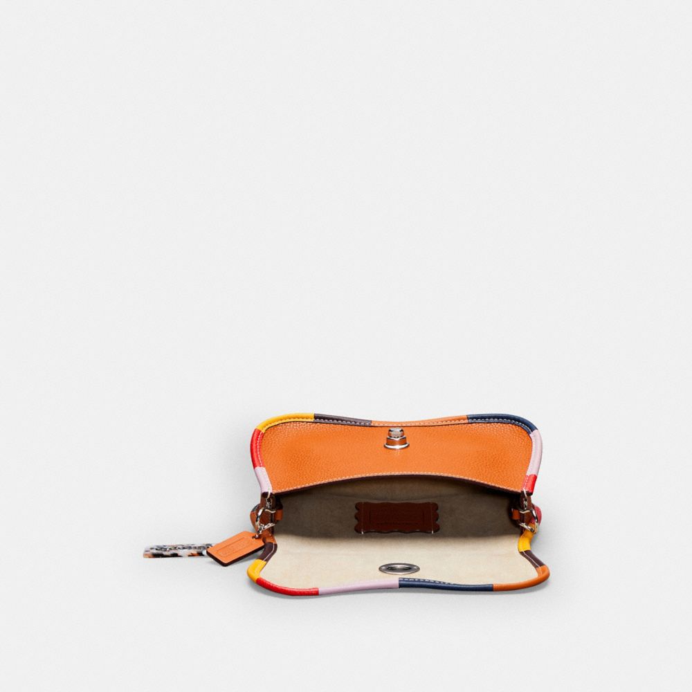 Wavy Dinky Bag In Coachtopia Leather With Colorful Binding