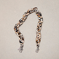 Short Chain Strap In 70% Recycled Resin - CK544 - Brown/Black Multi