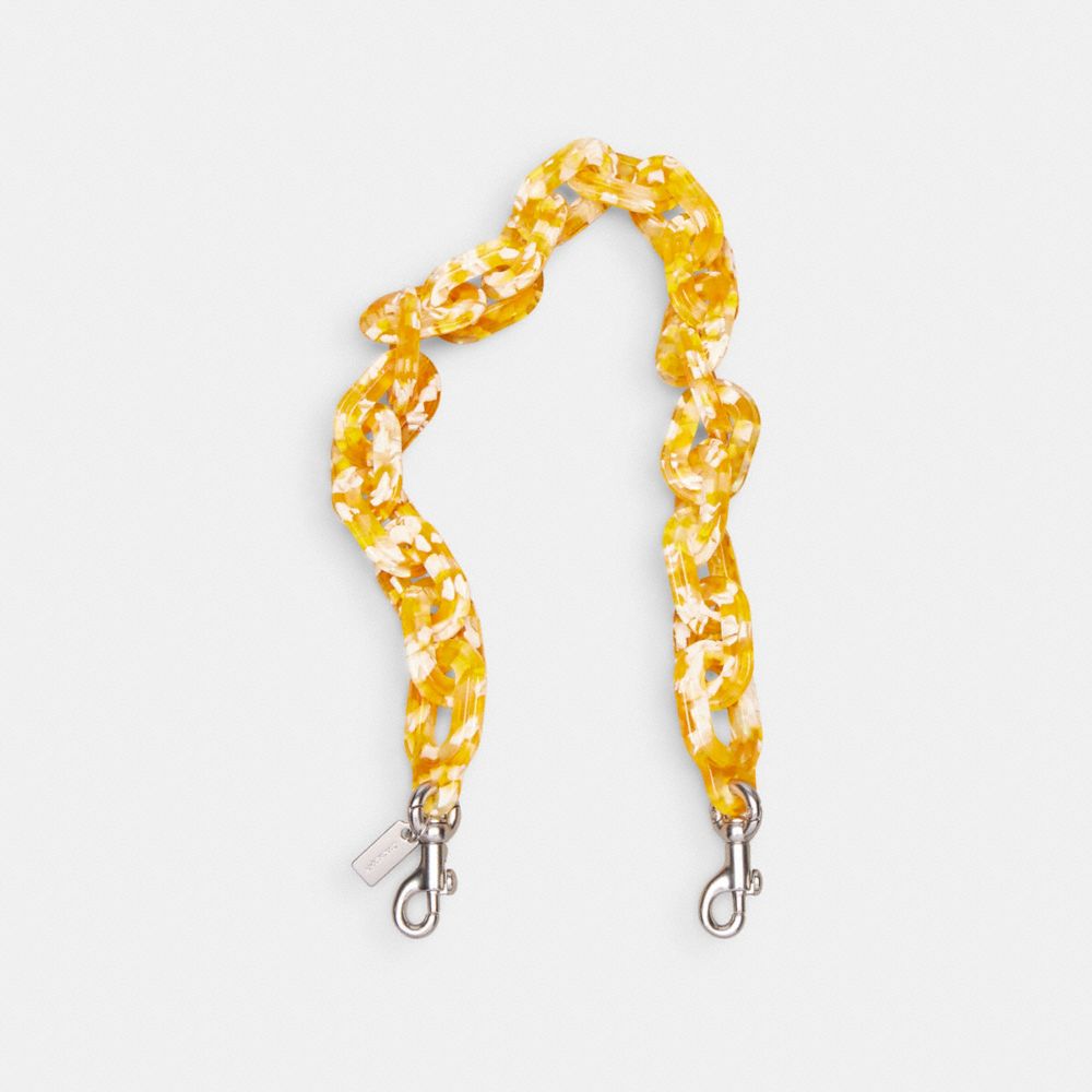 Short Chain Strap In 70% Recycled Resin - CK544 - Yellow Multi