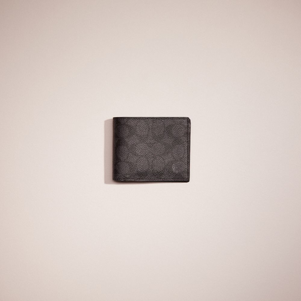 CK748 - Restored 3 In 1 Wallet In Signature Canvas Charcoal/Black