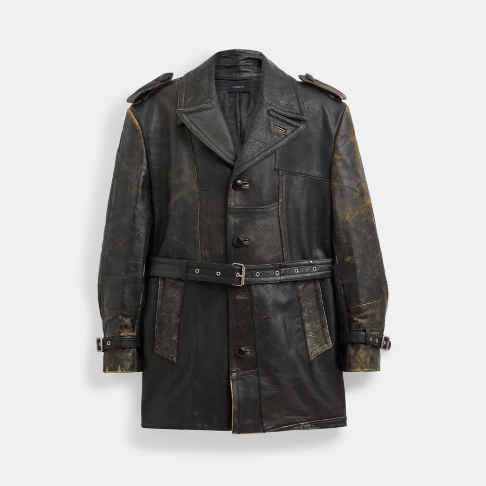 CK950 - Repurposed Leather Coat Black