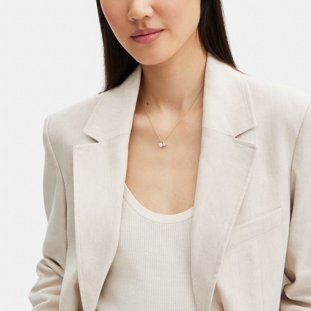 經典珍珠墜飾項鍊