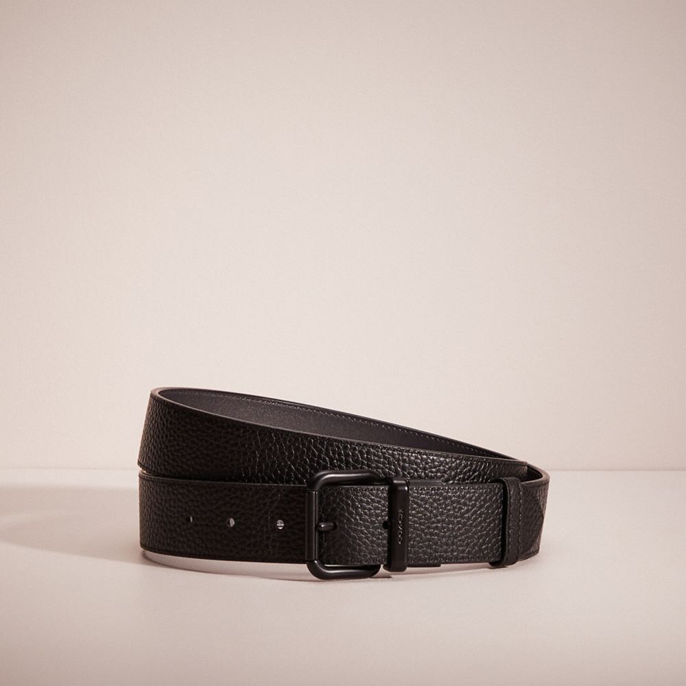 CL236 - Restored Harness Buckle Cut To Size Reversible Belt, 38 Mm Graphite/Black