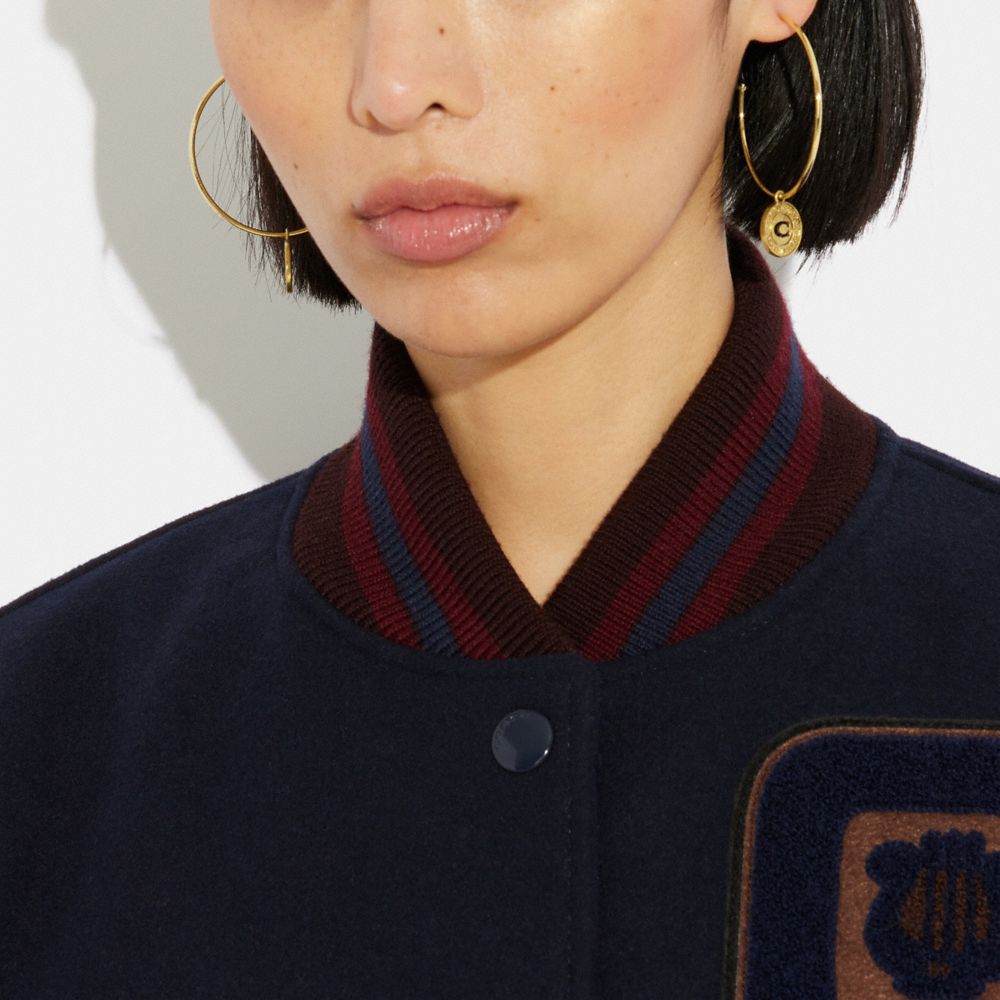 經典 SIGNATURE 硬幣圓環耳環