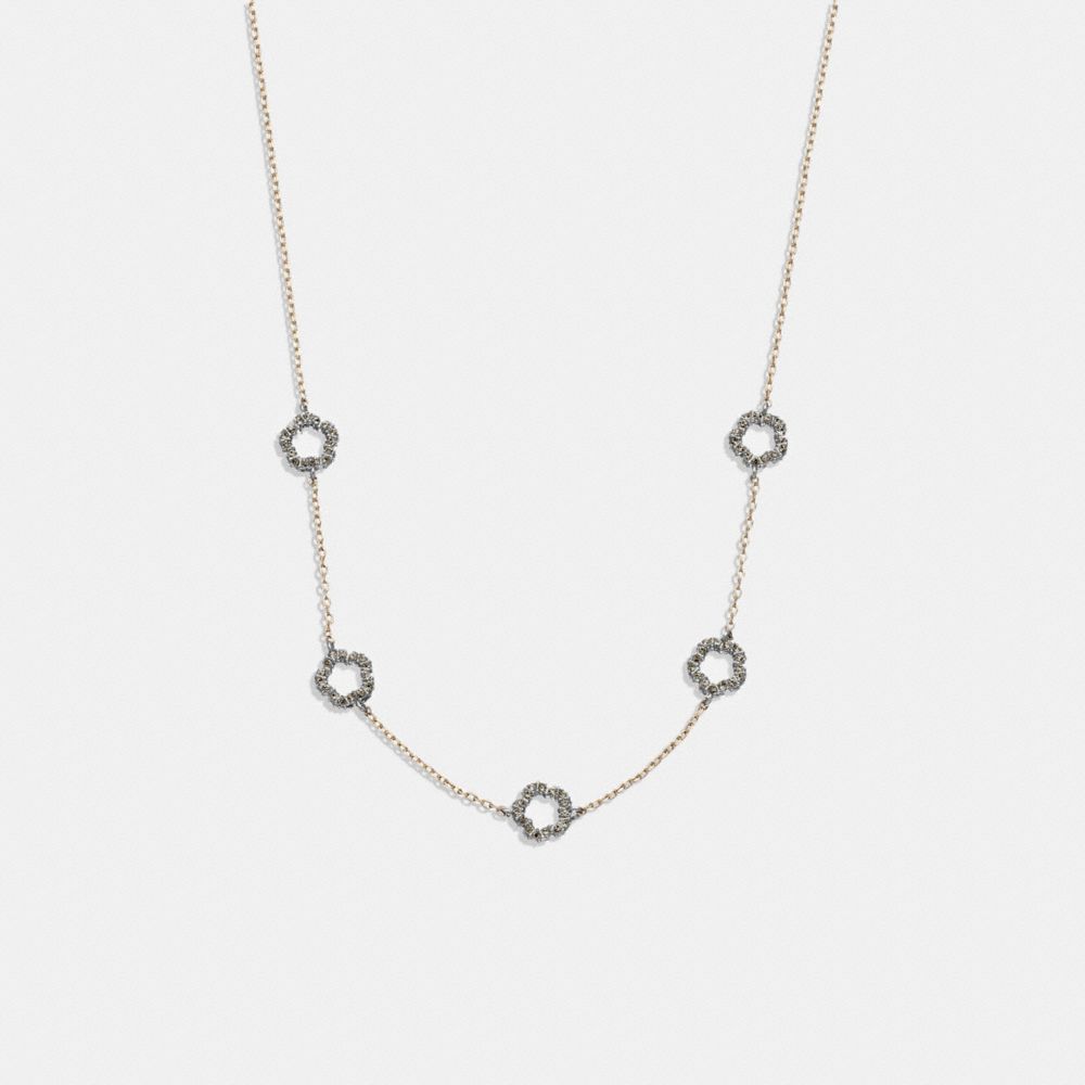 鋪鑲茶香玫瑰項鍊