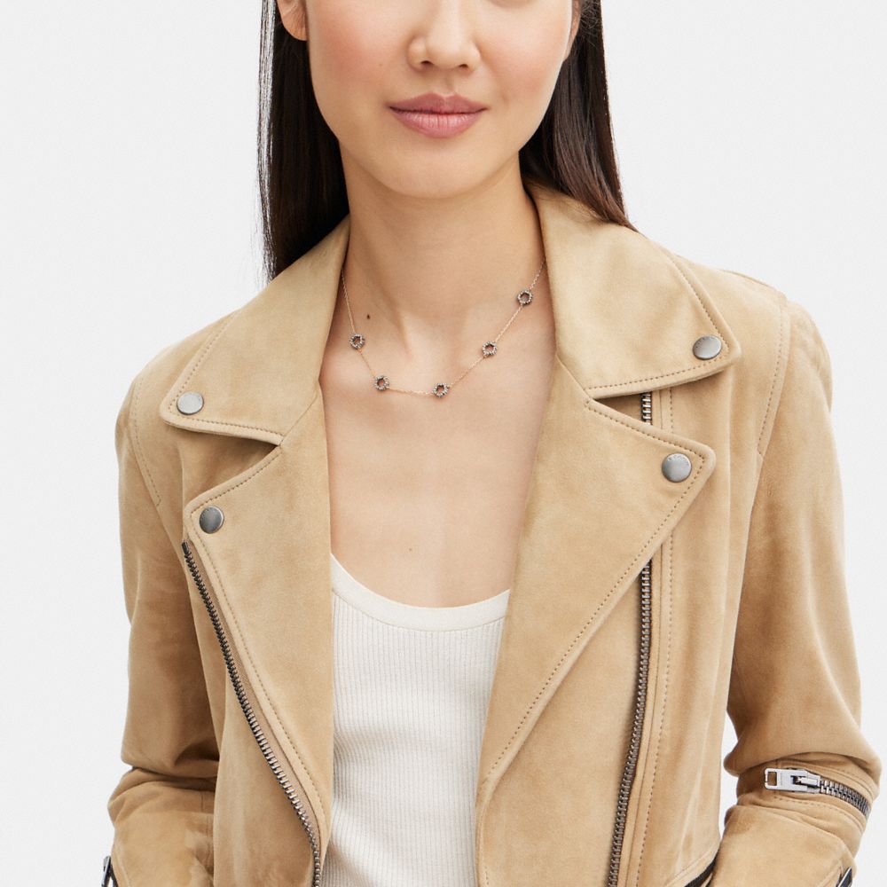 鋪鑲茶香玫瑰項鍊