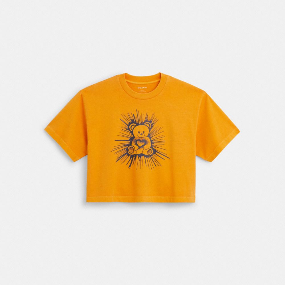 Rave Bear Garment Dye Cropped T-Shirt