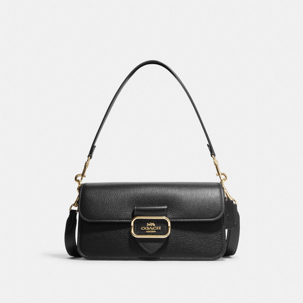 COACH CL374 Morgan Shoulder Bag GOLD/BLACK