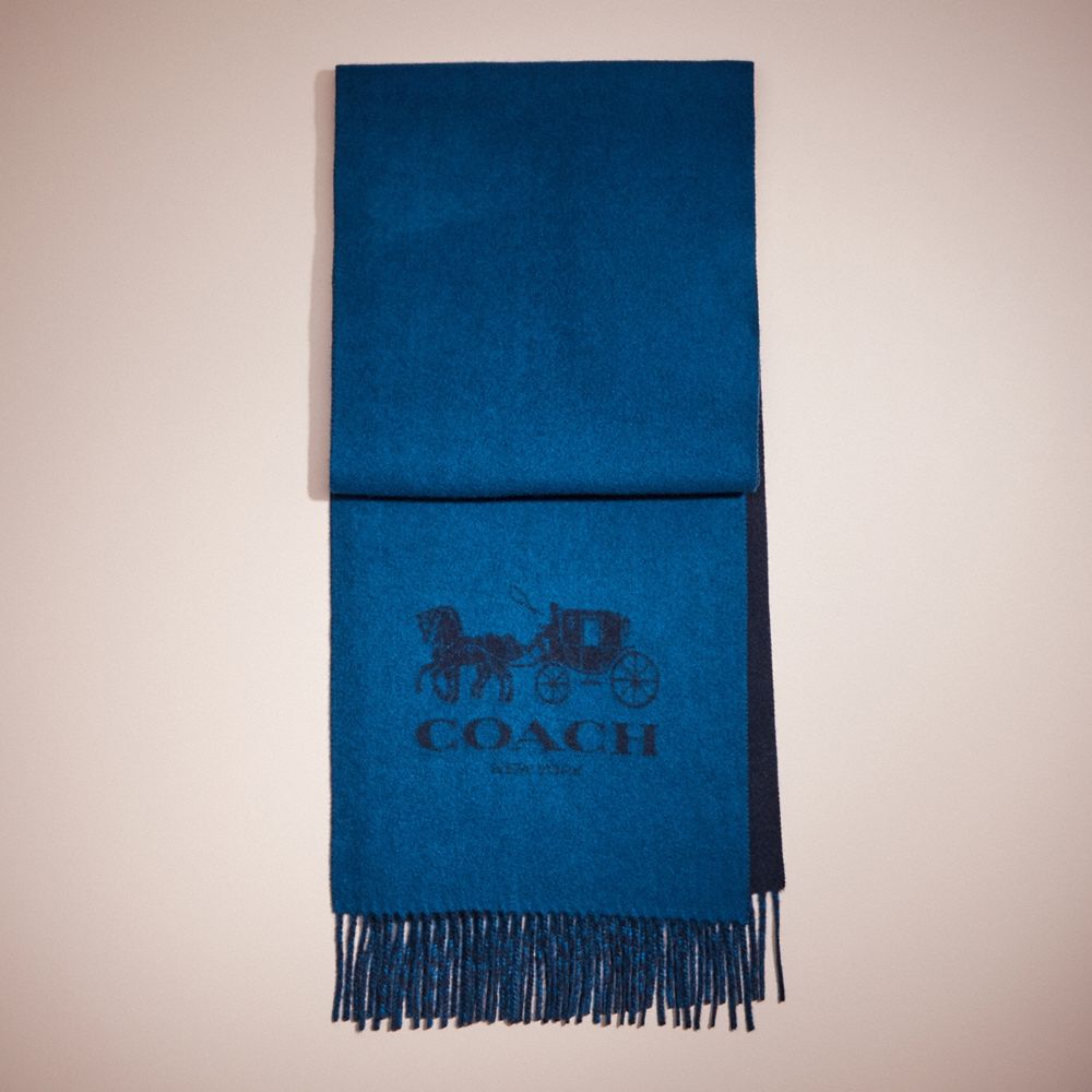 CL382 - Restored Signature Cashmere Scarf Navy