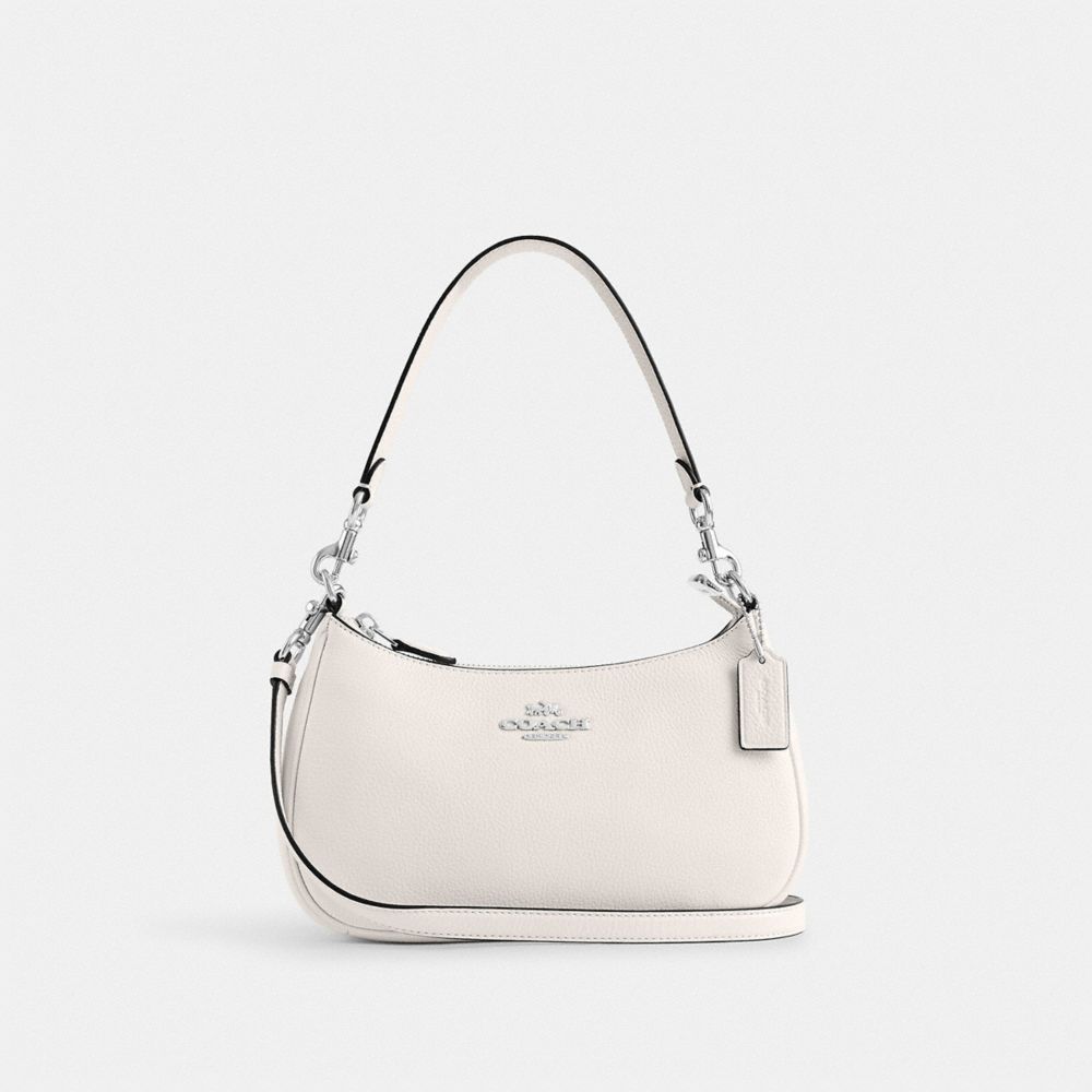 COACH CL404 Teri Shoulder Bag Silver/Chalk