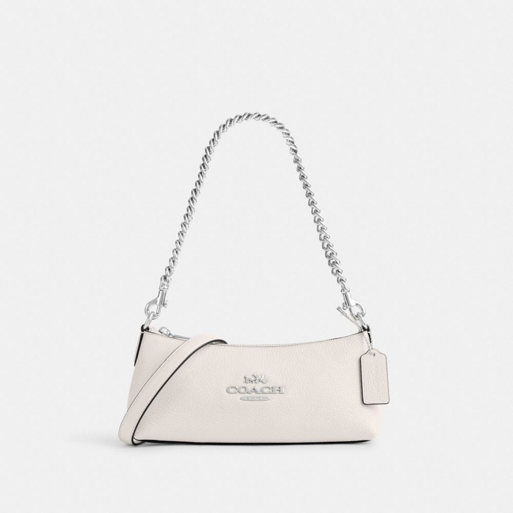 COACH CL407 Charlotte Shoulder Bag SILVER/CHALK