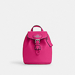 Amelia Convertible Backpack - CL408 - Silver/Cerise