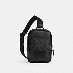Track Pack 14 In Signature Canvas - CL412 - Gunmetal/Charcoal/Black