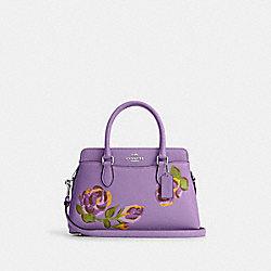 Mini Darcie Carryall With Rose Print - CL423 - Sv/Iris Multi