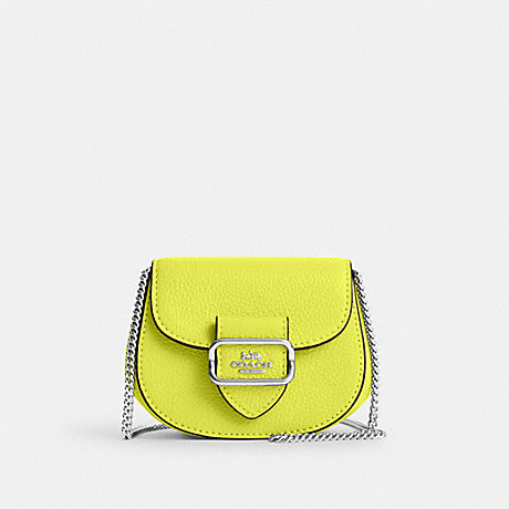 COACH CL477 Morgan Card Case On A Chain Sv/Bright-Yellow