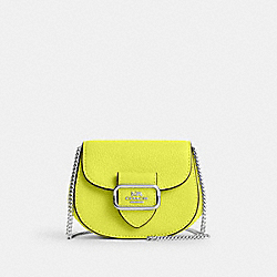 COACH CL477 Morgan Card Case On A Chain SV/BRIGHT YELLOW