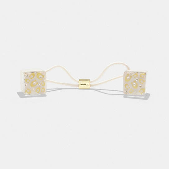 CL590 - Signature Resin Dice Hair Ties Gold/Chalk