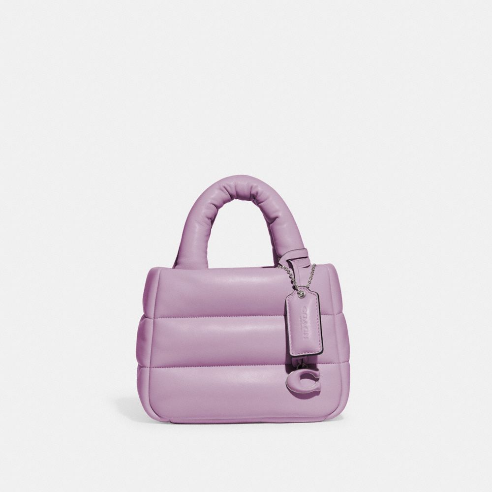 COACH CL592 Mini Pillow Tote Bag SILVER/SOFT PURPLE