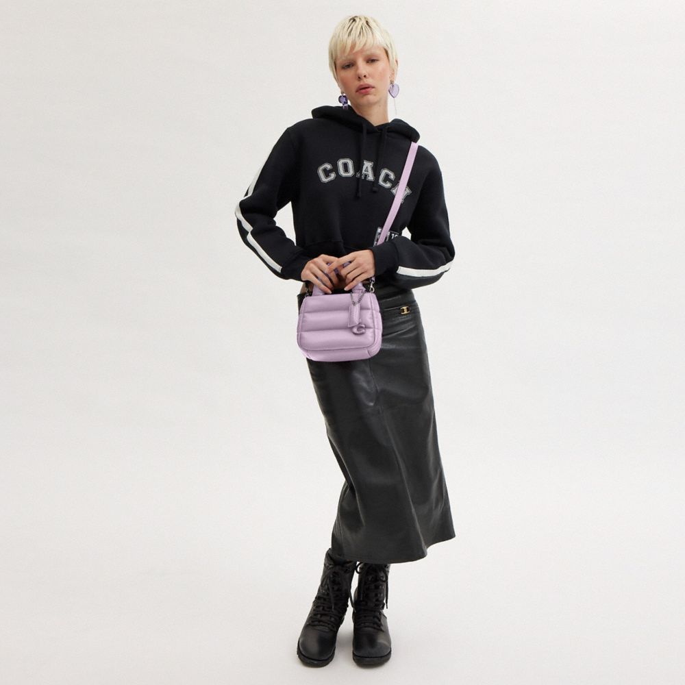 迷你豐盈絎縫托特手袋