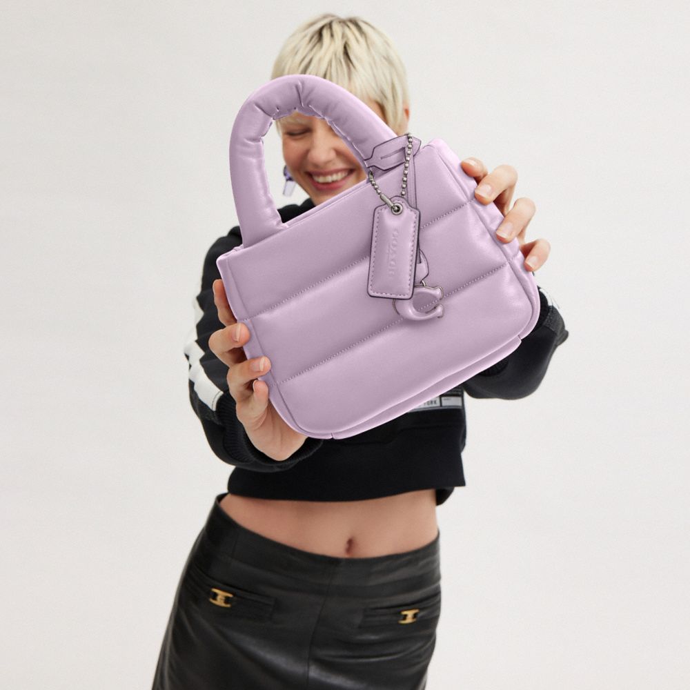 迷你豐盈絎縫托特手袋