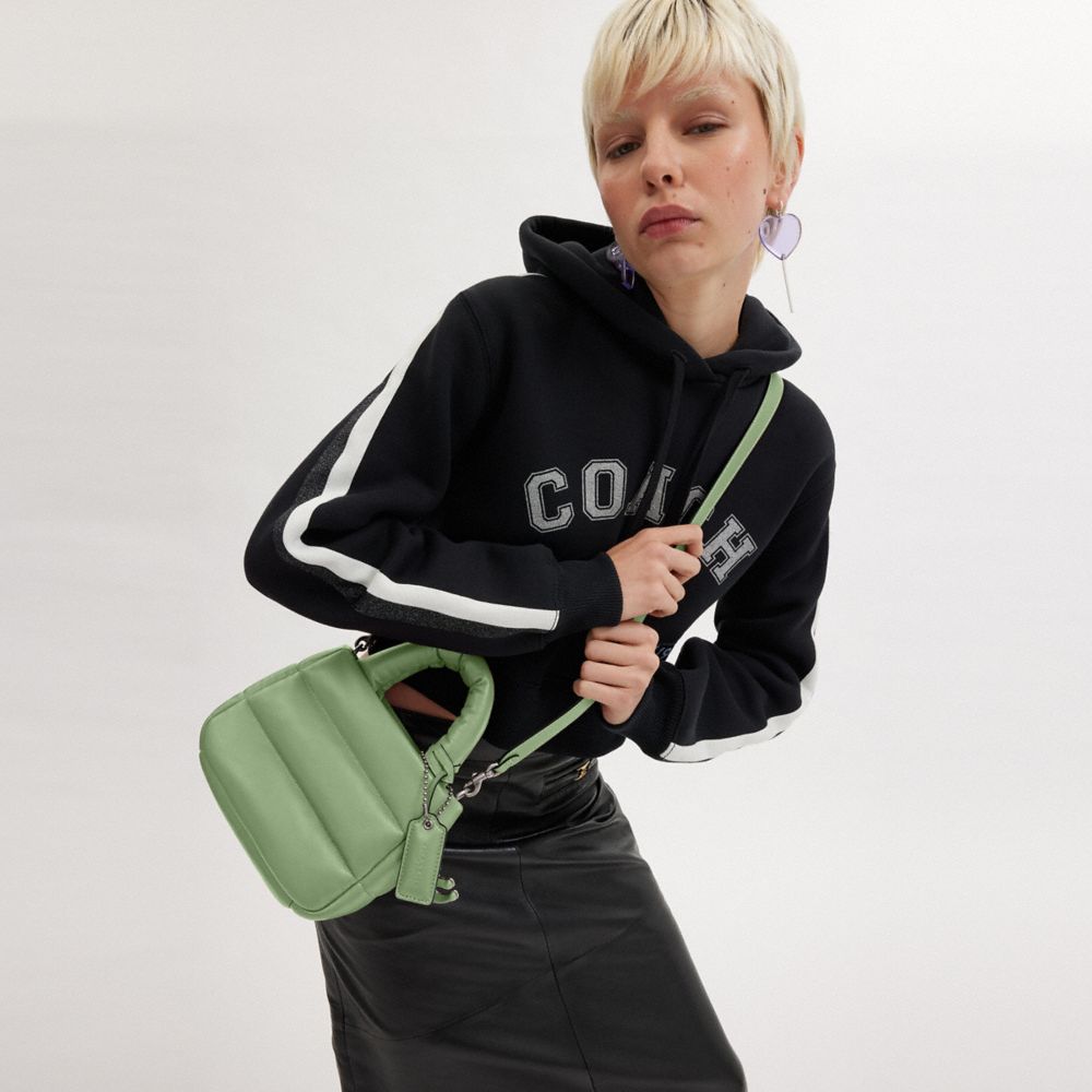 迷你豐盈絎縫托特手袋