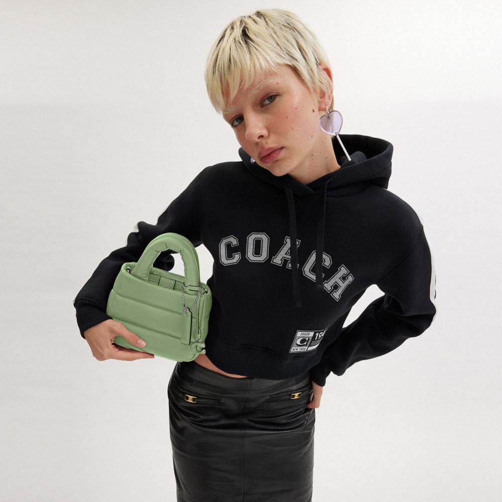 迷你豐盈絎縫托特手袋