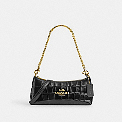 COACH CL656 Charlotte Shoulder Bag GOLD/BLACK