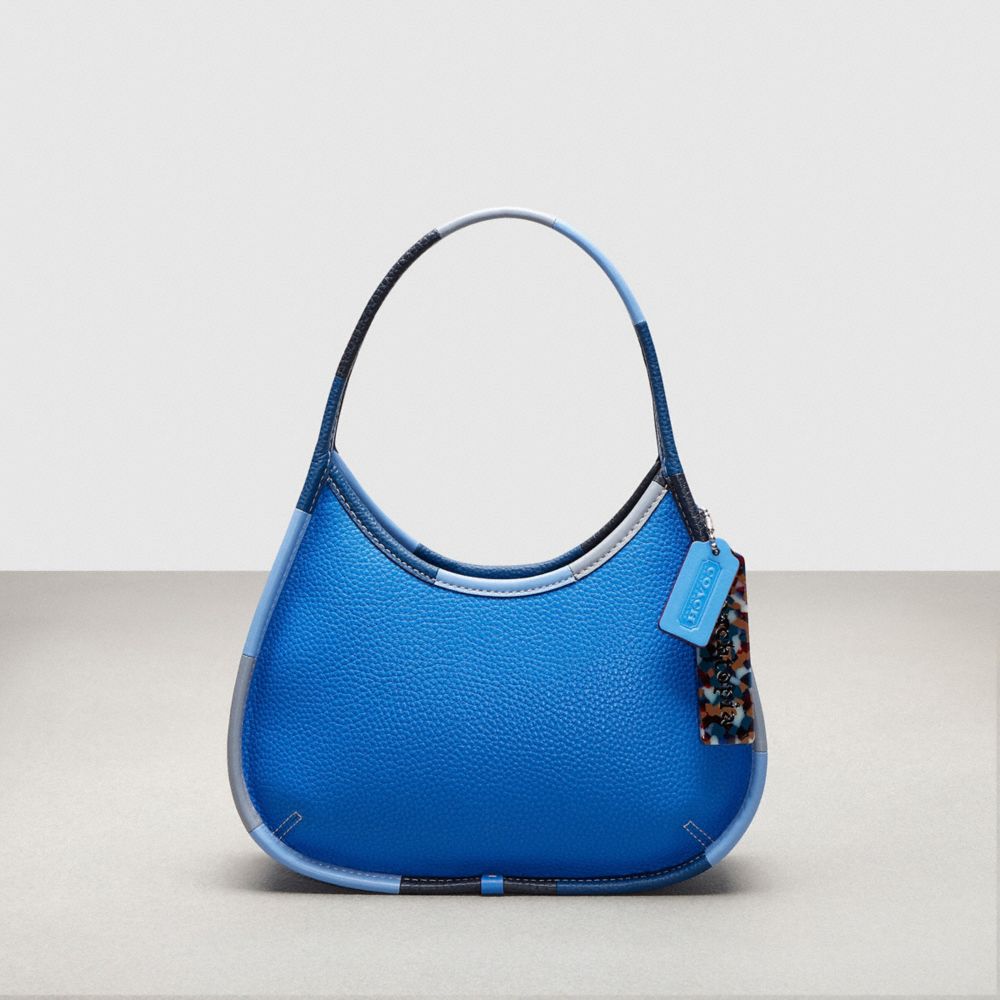 Ergo Bag In Coachtopia Leather With Upcrafted Scrap Binding - CL701 - Vintage Blue Multi
