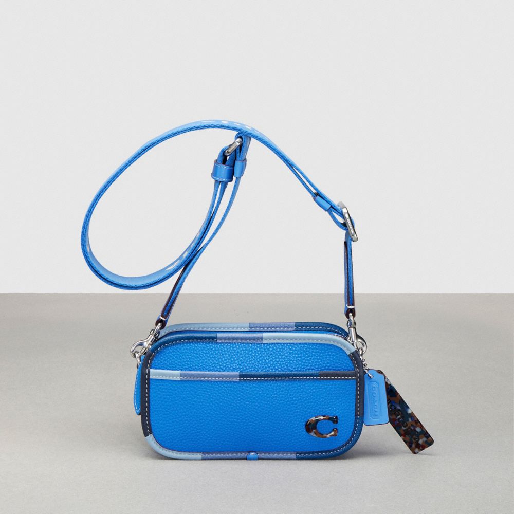 COACH CL702 Crossbody Belt Bag In Coachtopia Leather With Upcrafted Scrap Binding VINTAGE BLUE MULTI