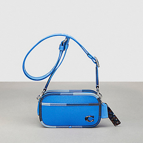 COACH CL702 Crossbody Belt Bag In Coachtopia Leather With Upcrafted Scrap Binding Vintage Blue Multi