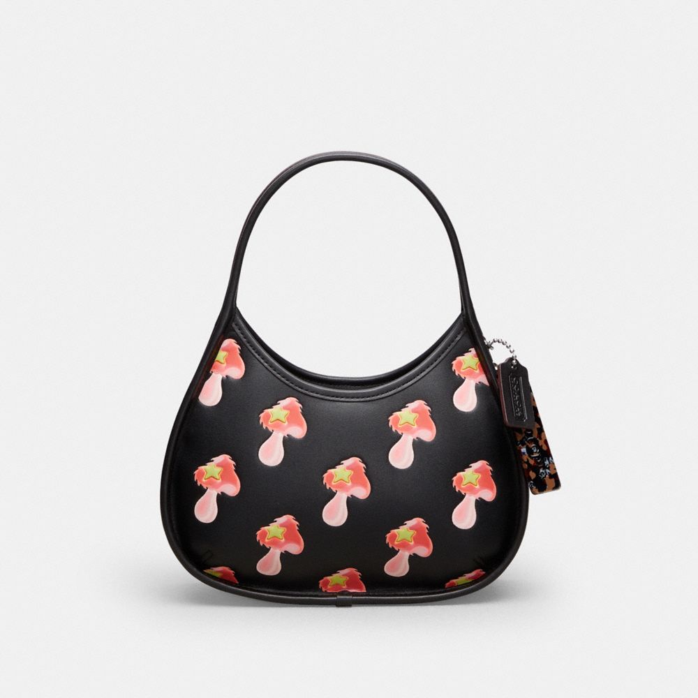 Ergo Bag In Coachtopia Leather With Mushroom Print - CL756 - Black