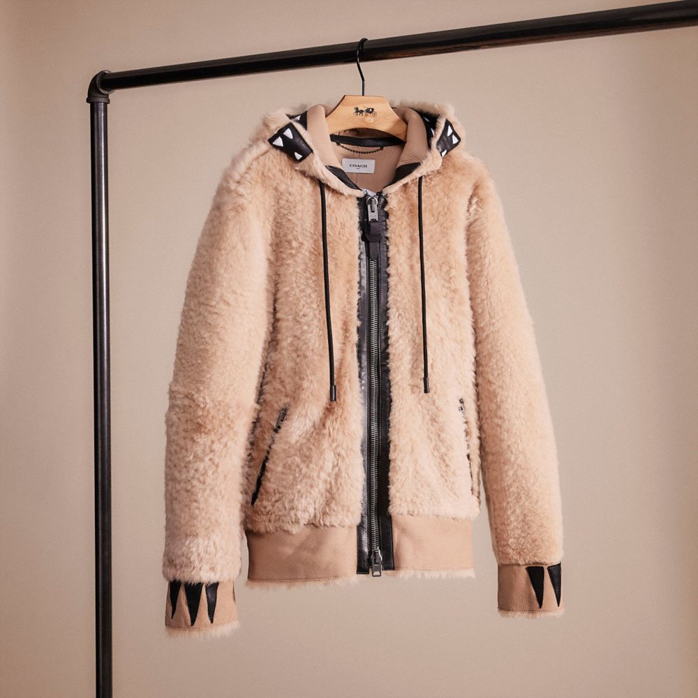 CL771 - Restored Shearling Rexy Hoodie Dirty Chai