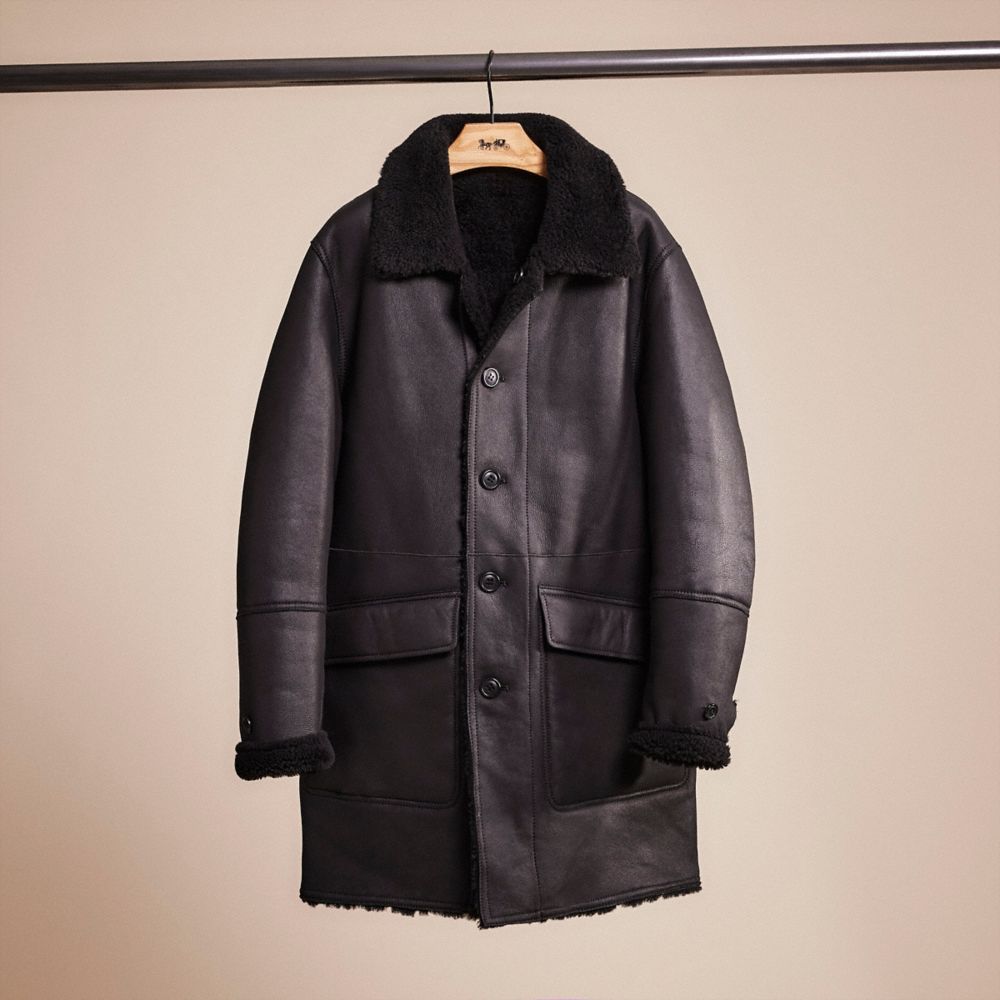 CL772 - Restored Reversible Shearling Coat Black